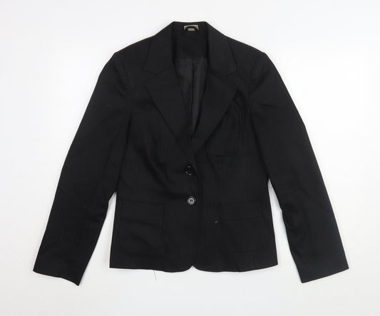 Select Women's Black Pinstripe Blazer Size 10