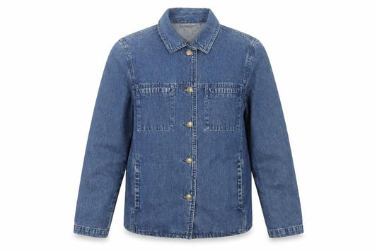 Talbots Women's Blue Denim Jacket, Size S, Collared Classic Style