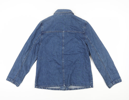 Talbots Women's Blue Denim Jacket, Size S, Collared Classic Style