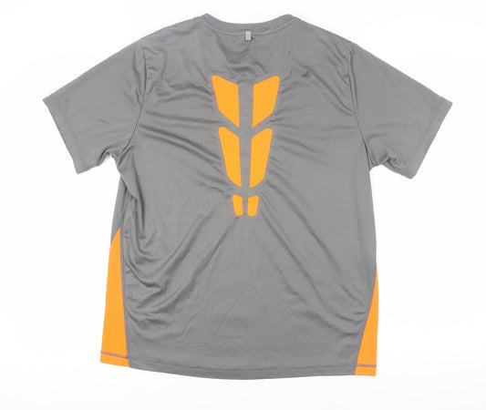Fila Men's Grey Active T-Shirt, Size L, Sporty Pullover