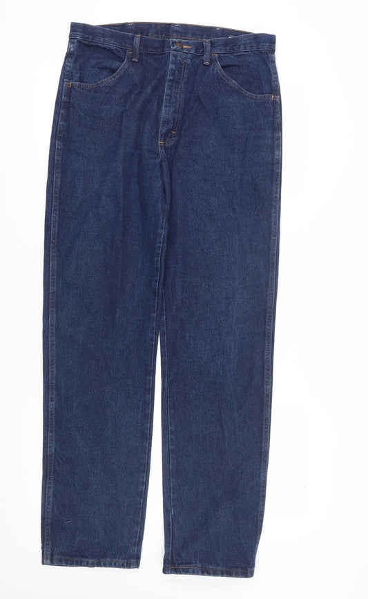 Restler Men's Blue Straight Jeans, Size 35