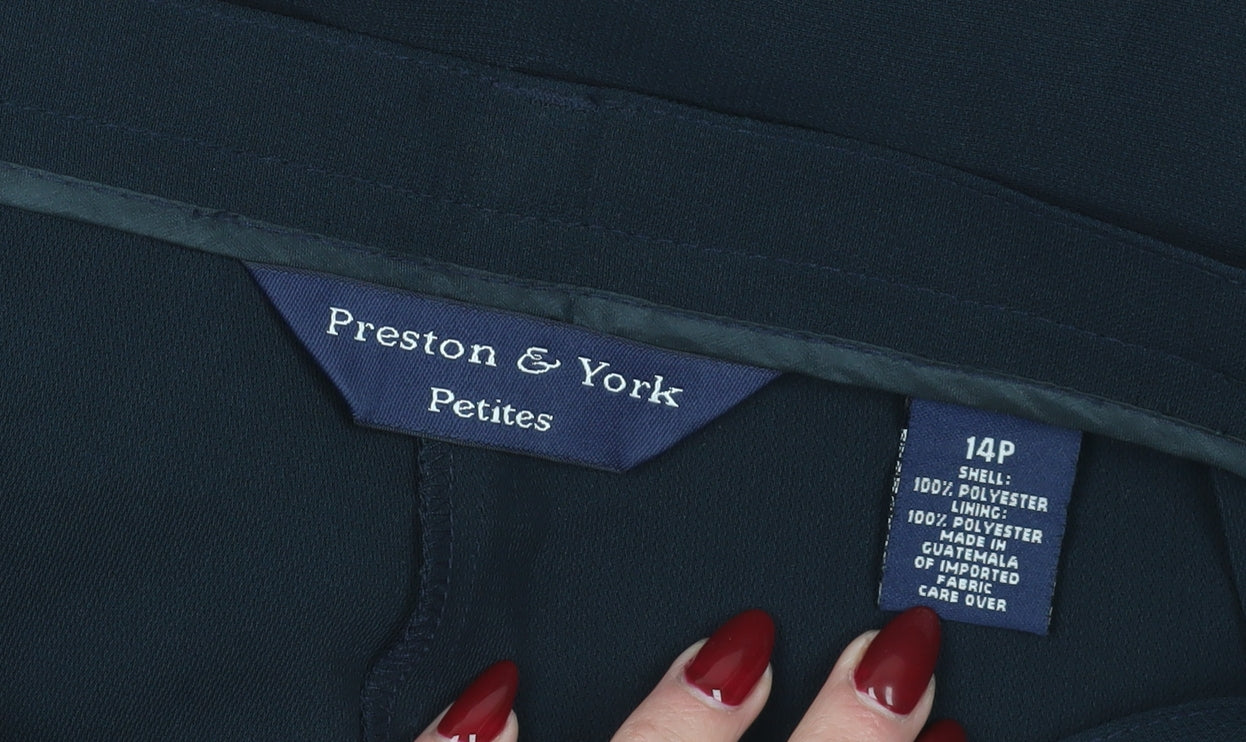 Preston & York Women's Black Dress Pants 14P