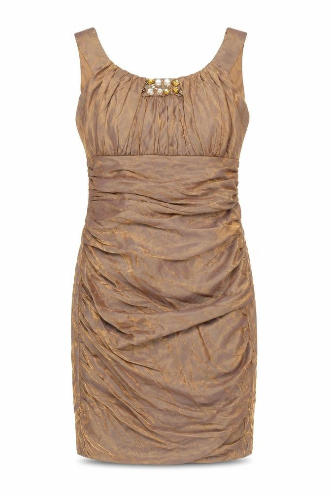 Jackie Jon Brown Cocktail Dress, Size 6, Sleeveless