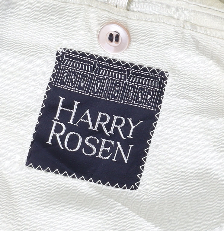 Harry Rosen Men's Brown Herringbone Wool Blazer 40