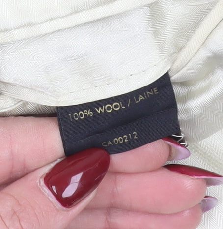 Harry Rosen Men's Brown Herringbone Wool Blazer 40