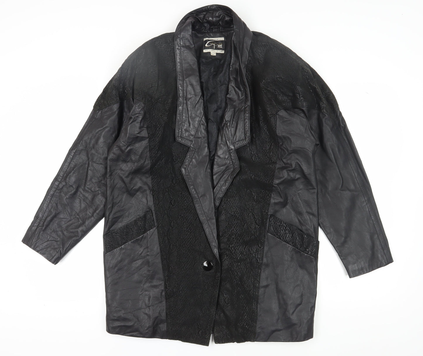 Global Identity Women's Black Leather Jacket L