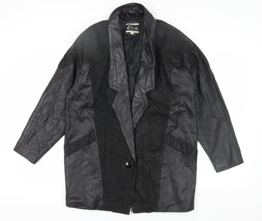 Global Identity Women's Black Leather Jacket L