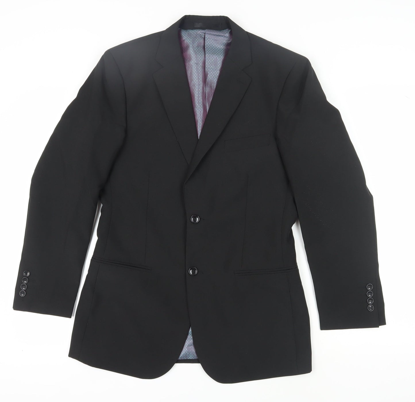 Ciro Citterio Men's Black 36 Regular Fit Blazer