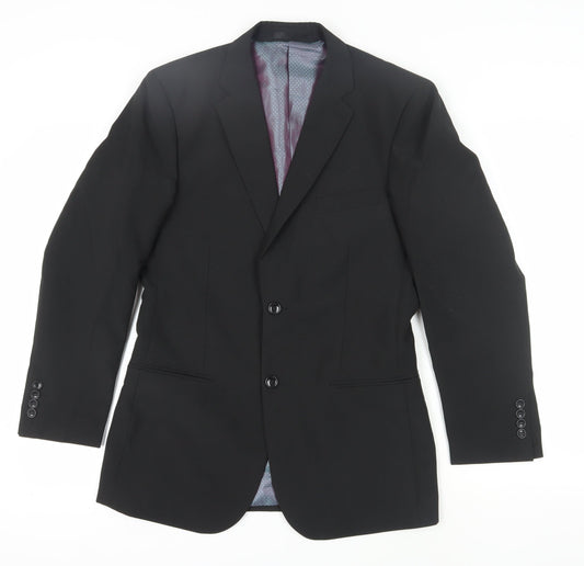 Ciro Citterio Men's Black 36 Regular Fit Blazer