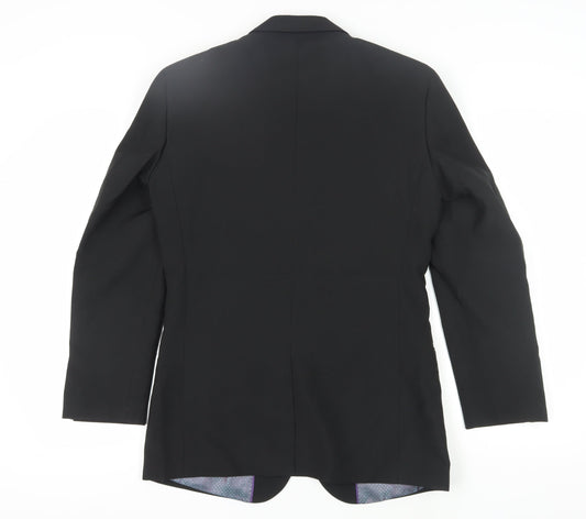 Ciro Citterio Men's Black 36 Regular Fit Blazer