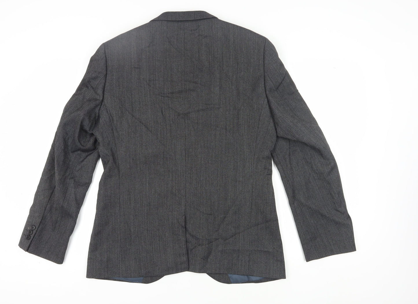 Next Men's Grey 42R Suit Jacket Single-Breasted