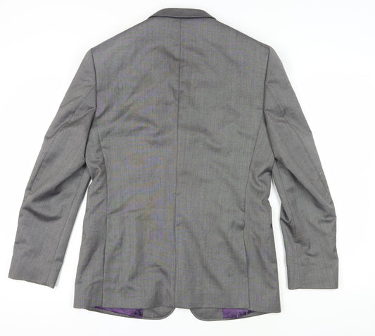 Ted Baker Men's Grey Blazer, Size 40R, Wool-Silk