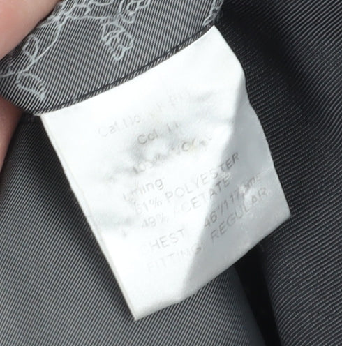 Pierre Cardin Men's Black Wool Suit Jacket Size 46R