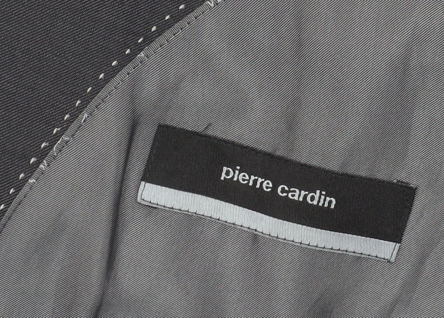 Pierre Cardin Men's Black Wool Suit Jacket Size 46R