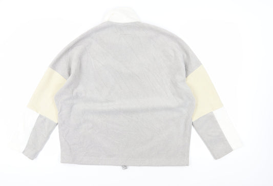 Monki Women's Grey Colourblock XS Pullover Sweatshirt