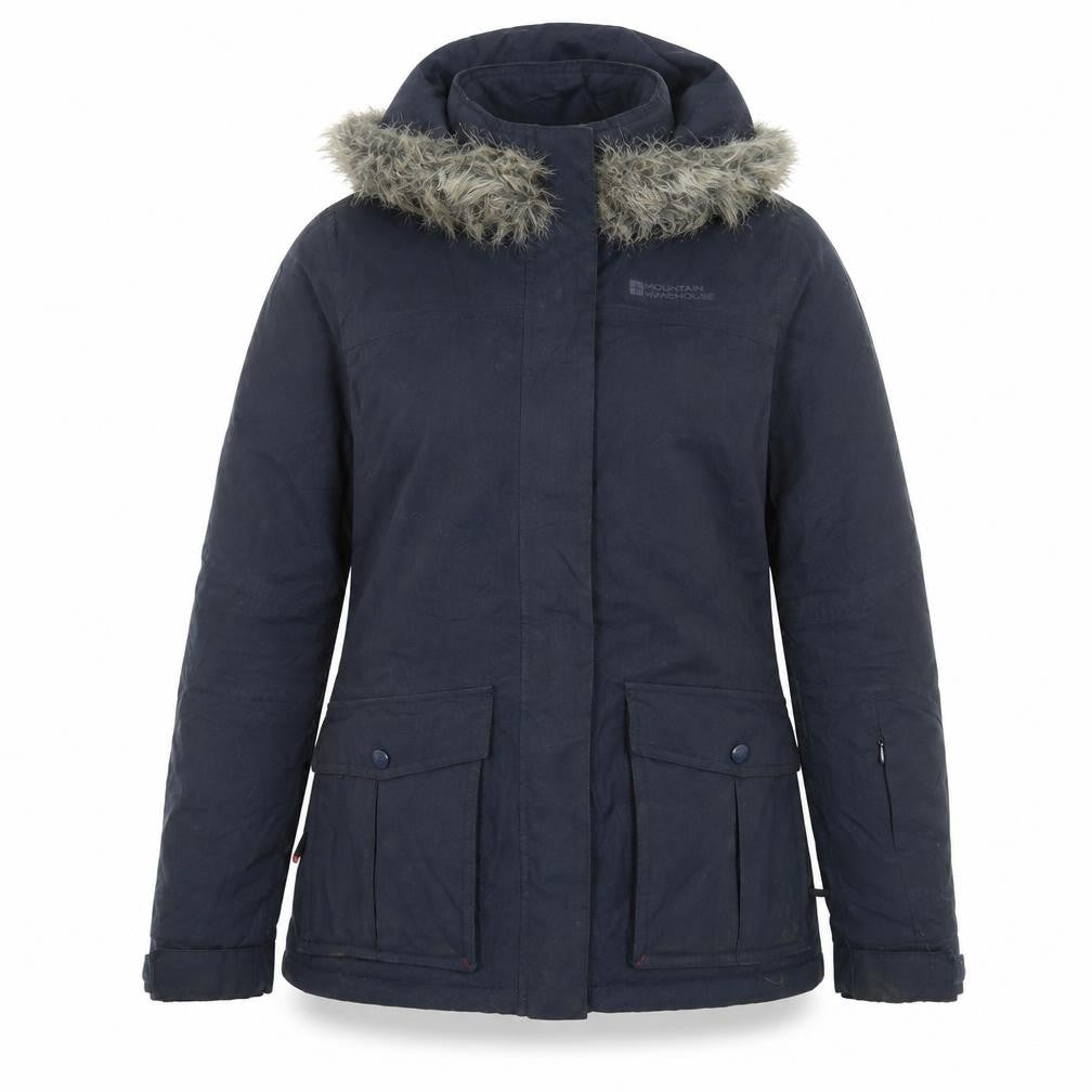 Womens UK Size 8 Regular Mountain Warehouse Blue Polyester Jacket