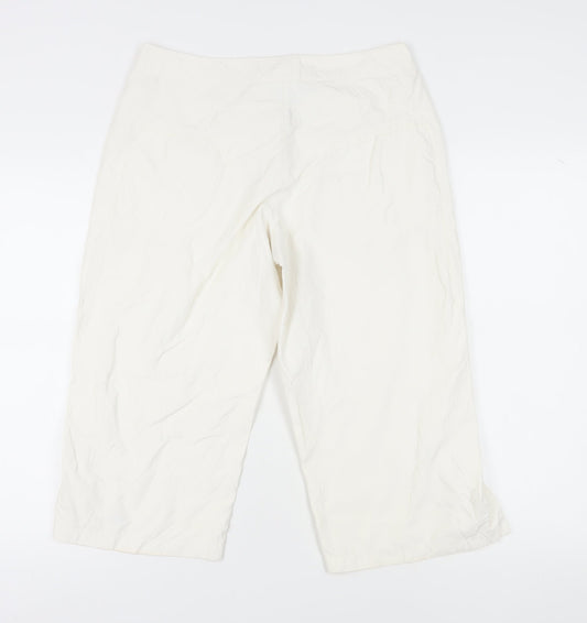 Adidas Women's White Cropped Trousers Size 12