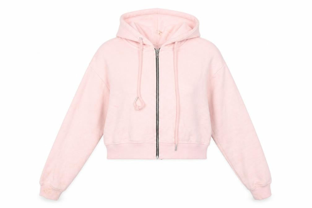 PrettyLittleThing Women's Pink Full Zip Hoodie Size M