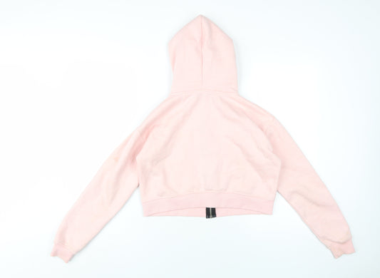 PrettyLittleThing Women's Pink Full Zip Hoodie Size M