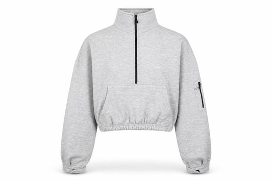 PrettyLittleThing Women's Grey Pullover Sweatshirt S