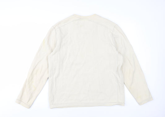 Next Men's Beige Pullover Sweatshirt L Long Sleeve