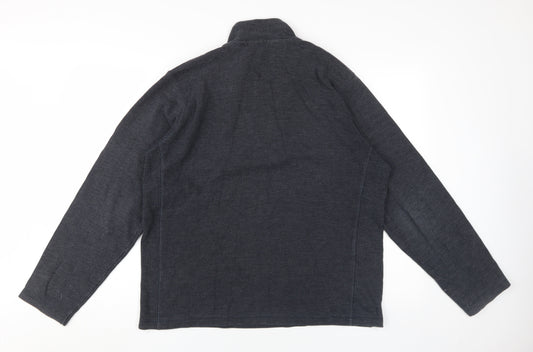 John Lewis Men's Grey 1/4 Zip Sweatshirt, Size L