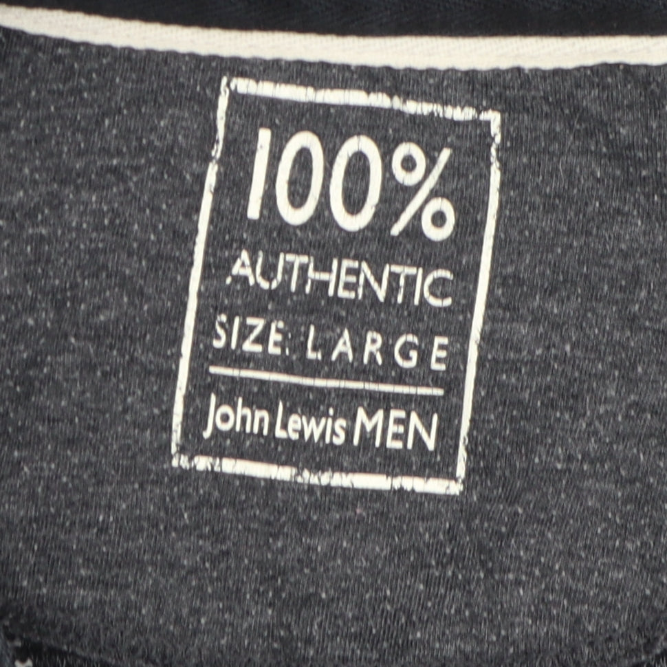 John Lewis Men's Grey 1/4 Zip Sweatshirt, Size L