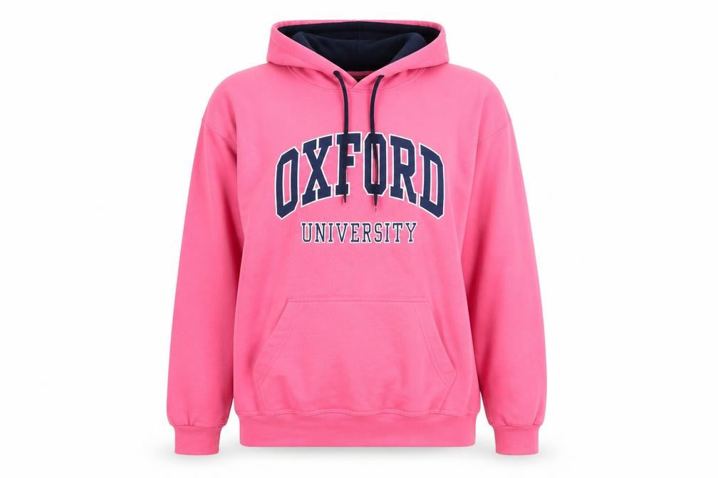 Oakridge Unisex Pink Hoodie, Large, University Style