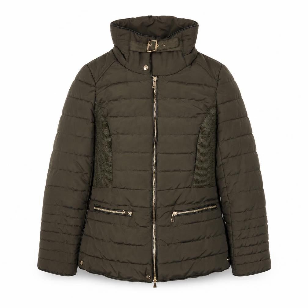 CKN Women's Green Puffer Jacket UK 10 Belted Casual