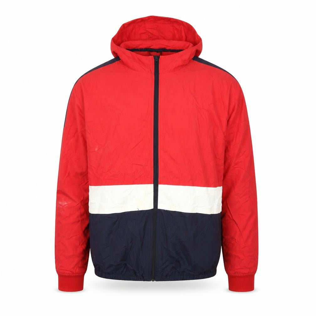 Pull&Bear Men's Red Windbreaker Jacket Size L
