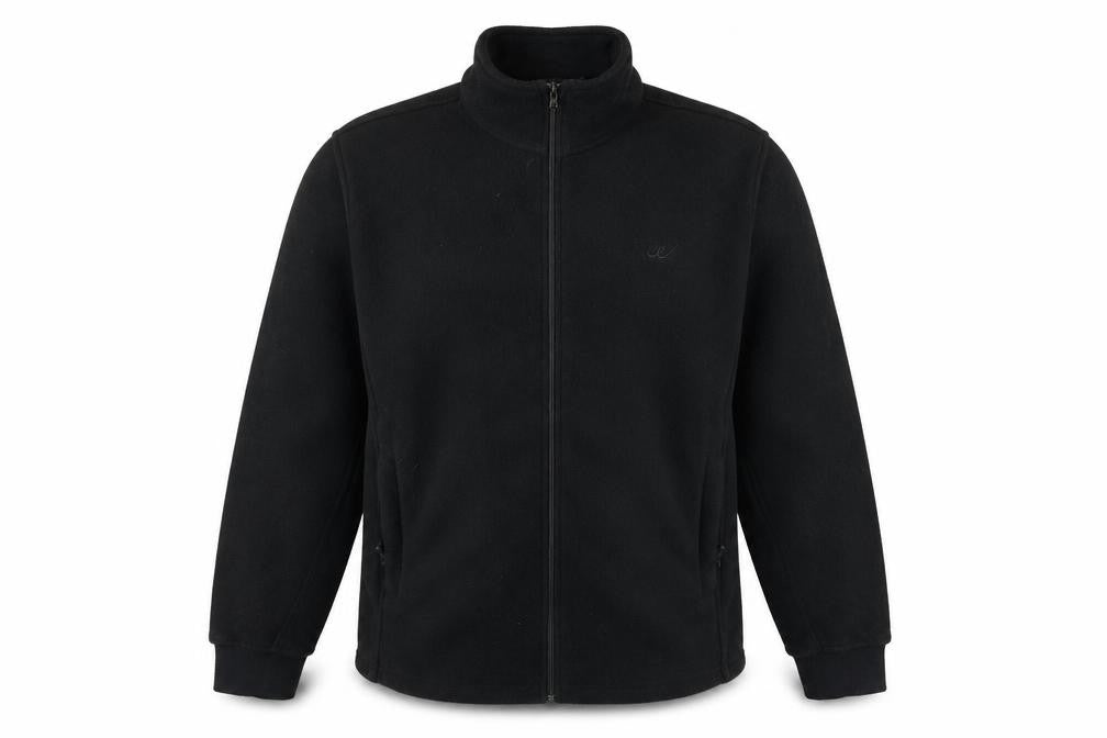 Guodil Men's Black Fleece Jacket L Stand-Up Collar