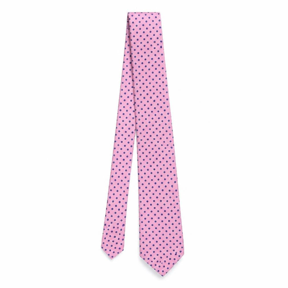 Savoy Taylors Guild Pink Polka Dot Silk Men's Tie