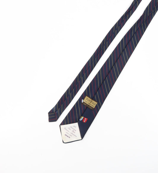 Tootal Men's Blue Striped Polyester Travel Tie