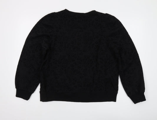 Dorothy Perkins Women's Black Animal Print Sweatshirt Size 14