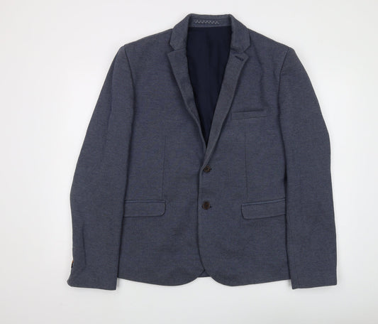 Burton Menswear Blue Blazer, Men's L 41-44, Single-Breasted