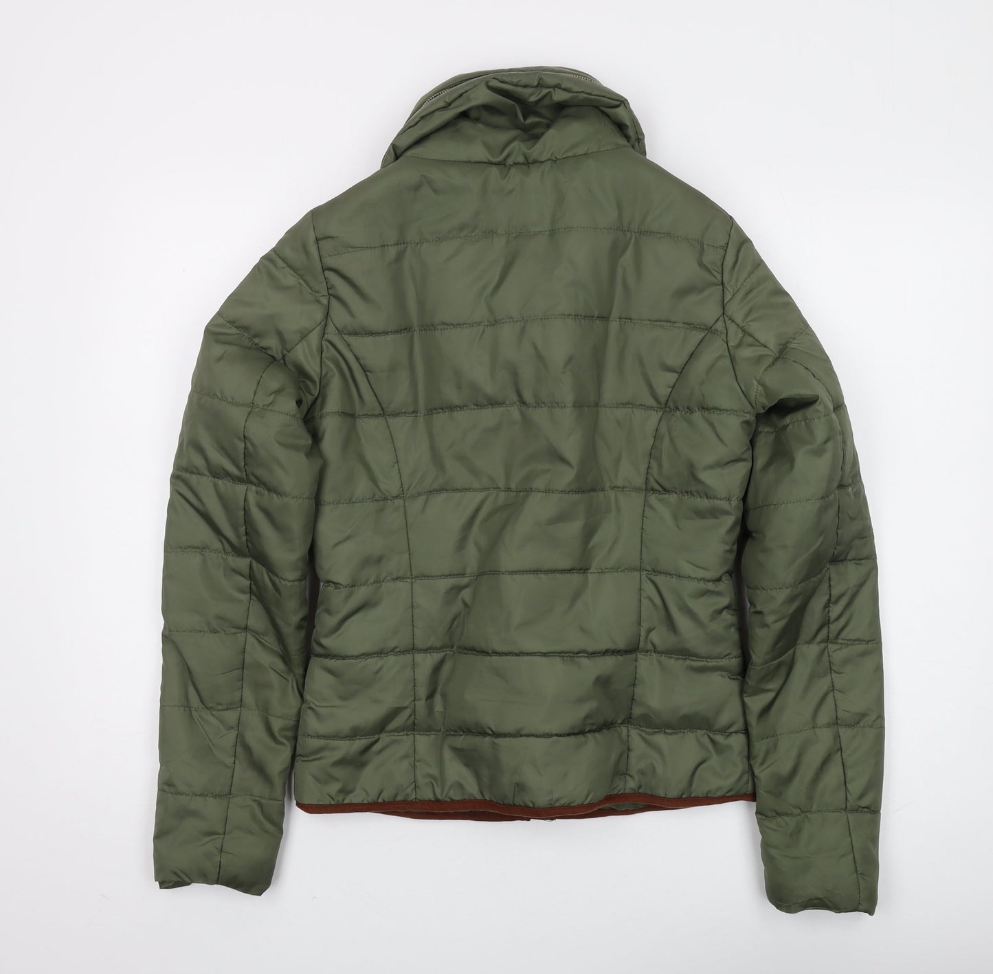 Only Women's Green Puffer Jacket, Size S, Casual Style