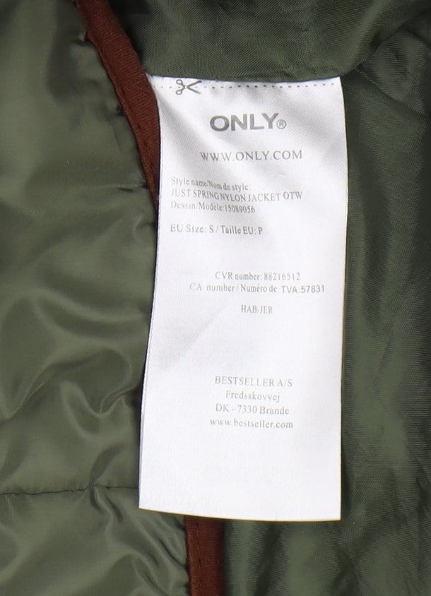 Only Women's Green Puffer Jacket, Size S, Casual Style