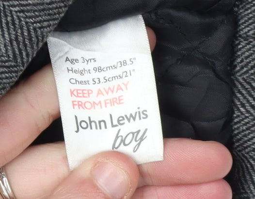 John Lewis Boys Grey Duffle Coat 3 Years