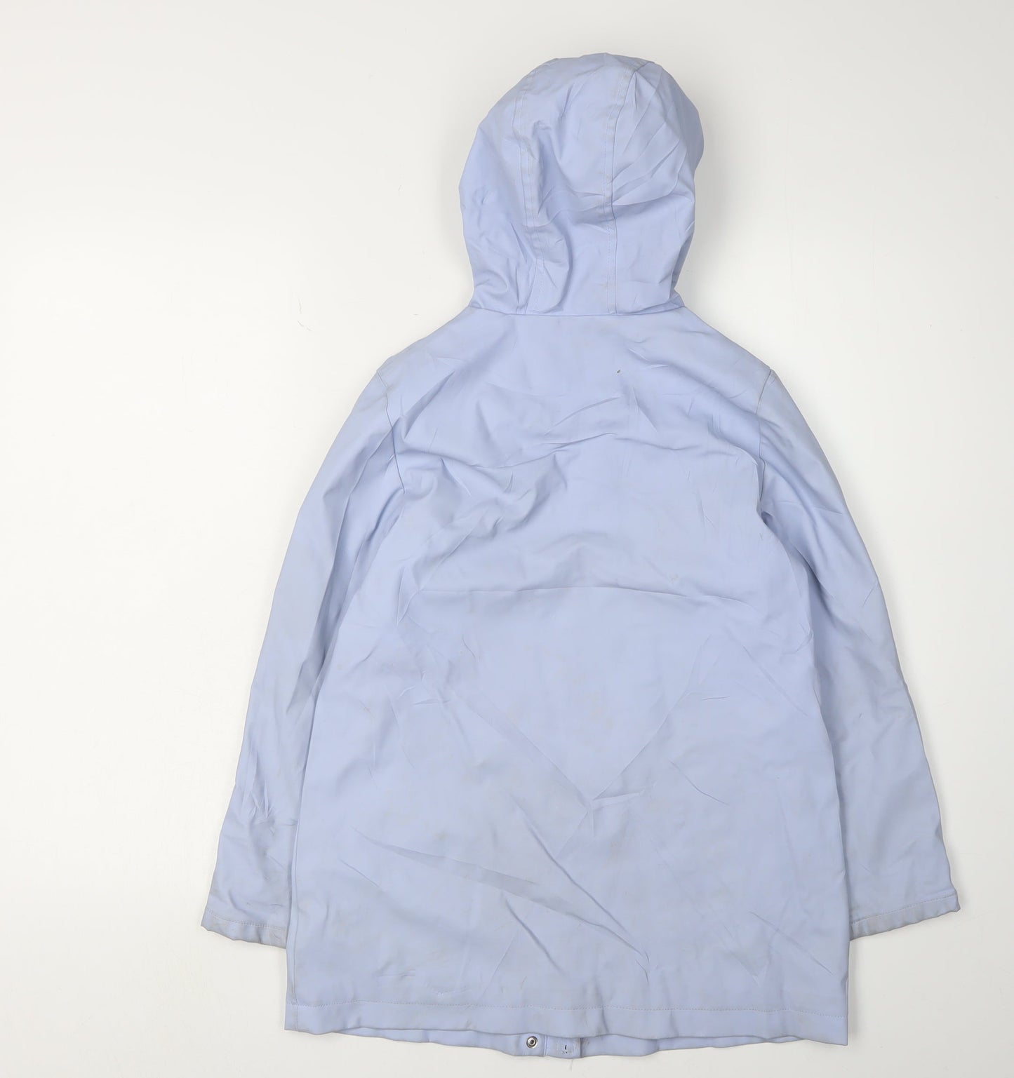 Jasper Conran Girls Blue Rain Coat 9-10 Years Hooded Lightweight