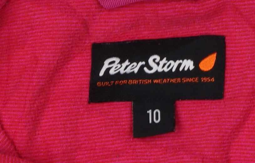 Peter Storm Women's Pink Henley Sweatshirt, Size 10