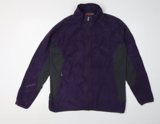 TOG24 Women's Purple Fleece Jacket - Size 14-16