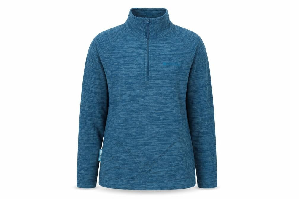 Womens UK 8 Regular Mountain Warehouse Blue Henley Hoodie