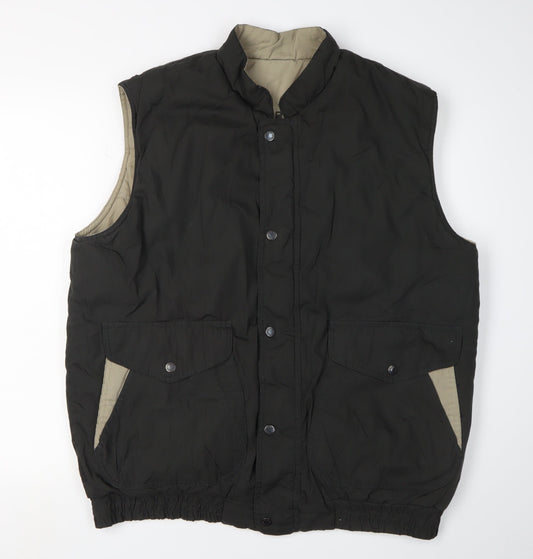 Regatta Men's Black Waistcoat Lined Button Up Size L