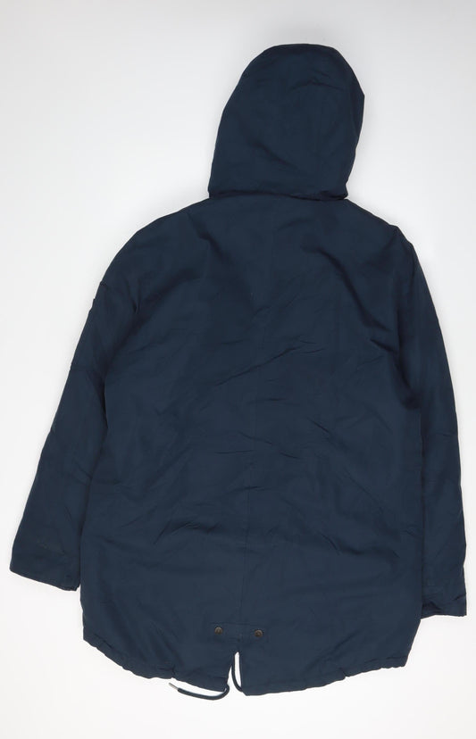 Lee Cooper Men's Blue Hooded Parka Jacket L
