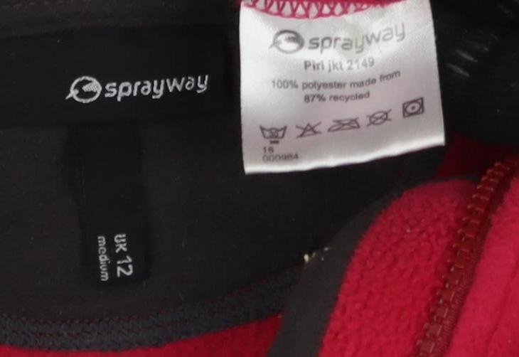 Sprayway Women's Red Fleece Jacket Size 12