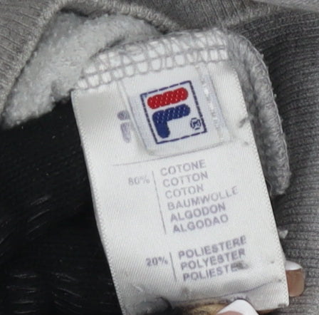 Fila Men's Grey Full Zip Hoodie XL Stylish & Comfortable