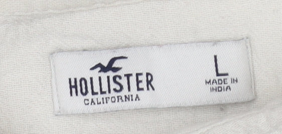 Hollister Women's Ivory Button-Up Shirt L