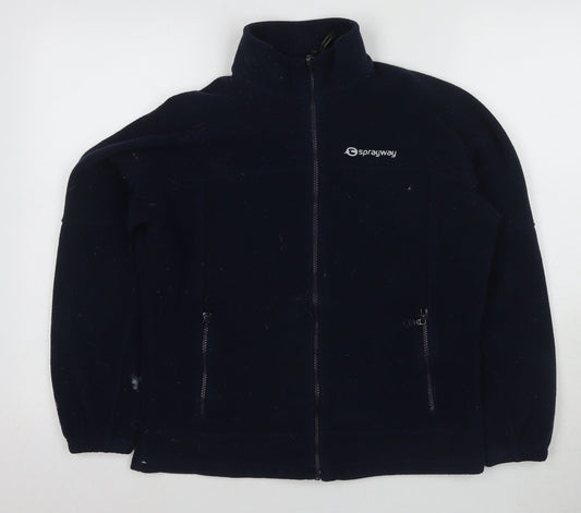 Sprayway Boys Black Fleece Jacket Size 12 Full Zip