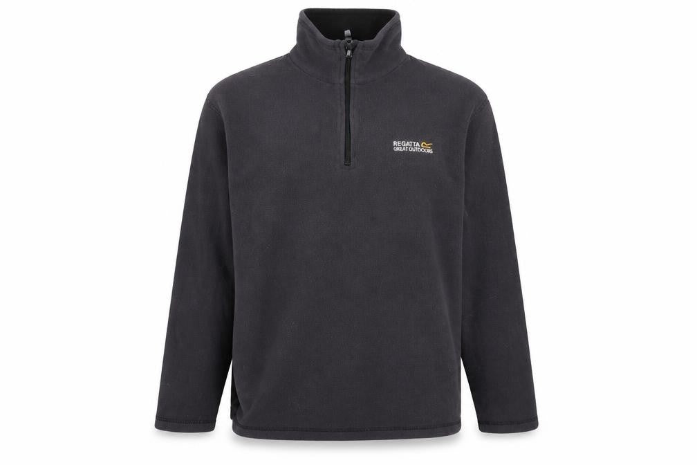 Mens UK S Regular Regatta Black 1/4 Zip Sweatshirt