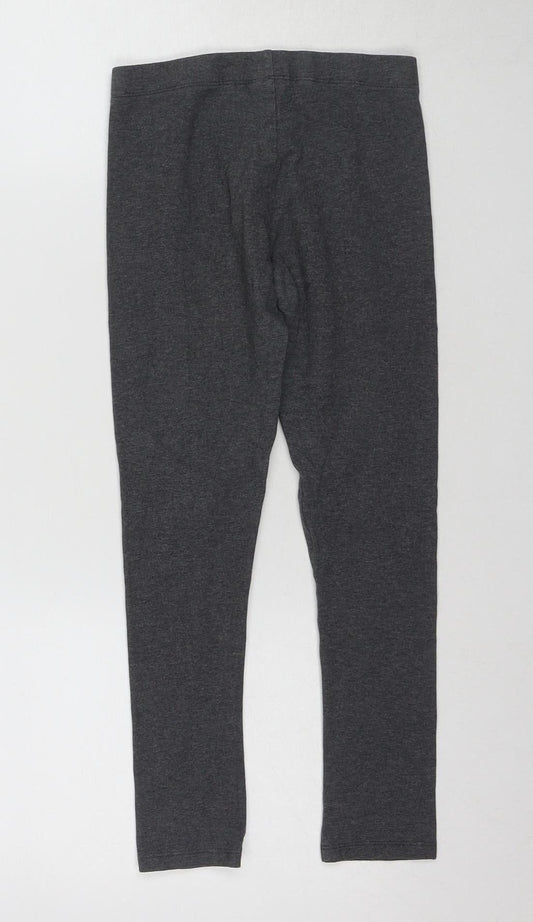 Next Girls Grey Leggings 8 Years Cotton Slim Fit Activewear